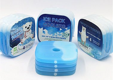 پلاستیکی یخ بسته پلاستیکی آبی سفارشی برای مواد غذایی 12.2 * 12.2 * 1.2cm